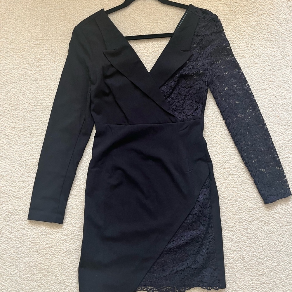 Venus Elegant Black Lace Dress -New